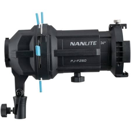 Nanlite Forza 60CR + PJ-FMM - zestaw, lampa LED, RGBLAC, 1800-20000K + strumienica optyczna - strumienica optyczna